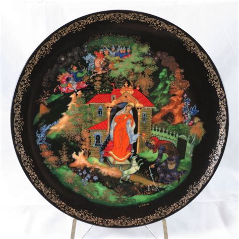 Тарелка Сказка о Мёртвой Царевне А.С. Пушкин Палех в интернет-магазине ...