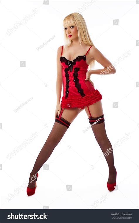Full Length Sexy Blonde Model Wearing Stock Photo Shutterstock
