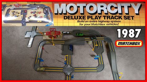 1987 Matchbox Motor City Deluxe Play Track Set Review Youtube