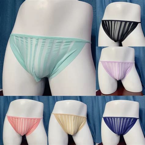 HOMMES SEXY LINGERIE Dentelle Transparent Slip String G sous Vêtement Culotte EUR 10 58