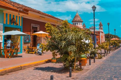 GRANADA NICARAGUA APRIL 28 2016 Outdoor View Of Restaurants In A