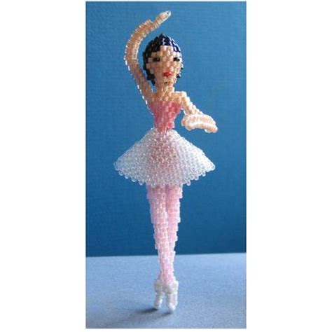 3d Beaded Ballerina Doll Pattern Bead Bead Crafts Diy Beading Crafts Beading