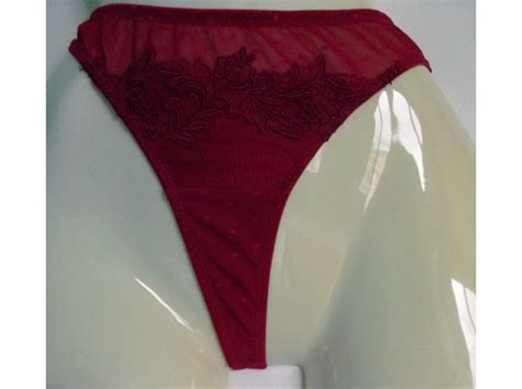 Lingerie Autre Marque Charlott Lingerie String Soie Bordeaux Ref Joli Closet