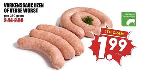 Varkenssaucijzen Of Verse Worst Aanbieding Bij Mcd Supermarkt