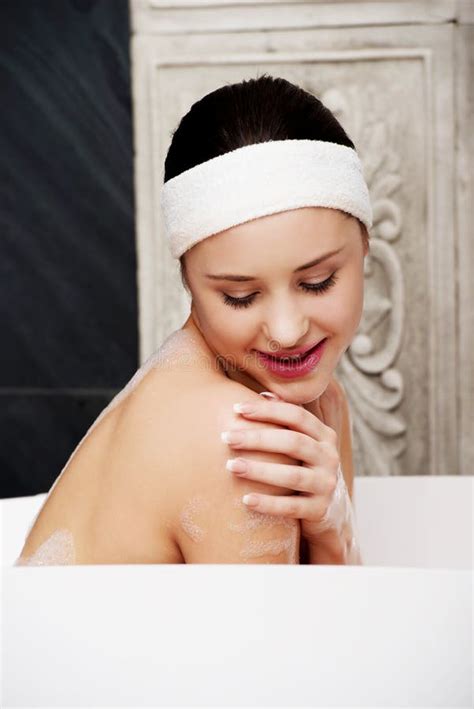 Bathing Woman Relaxing In Bath Stock Image Image Of Hygiene Naked