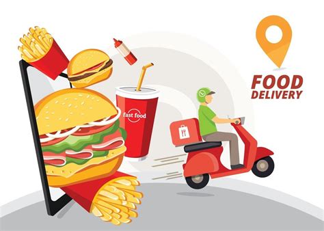 Food delivery service design 2001840 Vector Art at Vecteezy