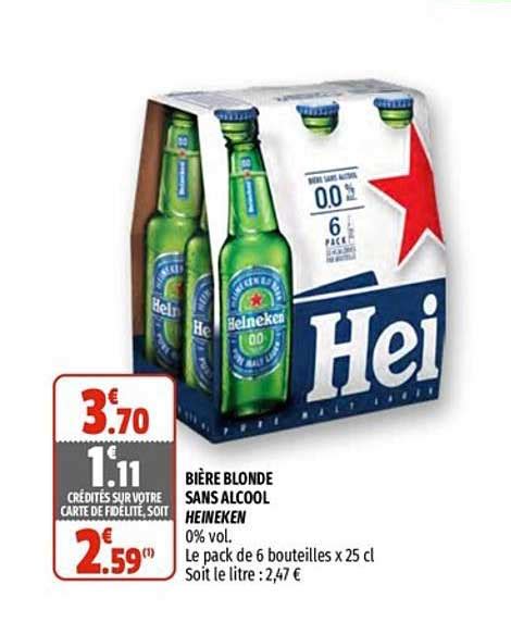 Promo Bi Re Blonde Sans Alcool Heineken Chez Coccimarket Icatalogue Fr
