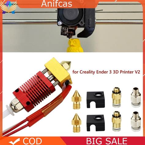 9x Assembled Extruder Hot End MK8 Nozzle For Ender 3 V2 3D Printer Shopee Malaysia