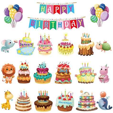 Buy Happy Birthday Bulletin Board Set Birthday Wall Classroom