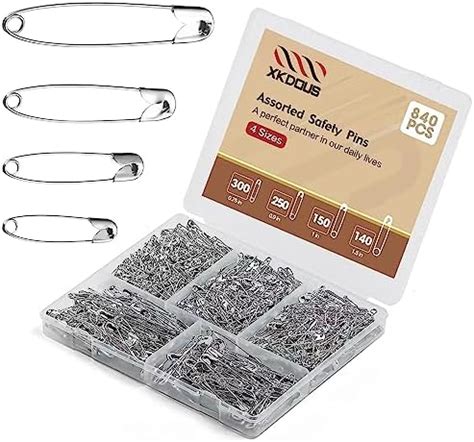 Xkdous Packs Safety Pins Safety Pins Assorted Different Sizes