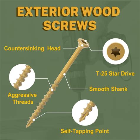 Snapklik.com : Deck Screws 2-1/2 Inch, Wood Screws #9 X 2-1/2", 500 PCS