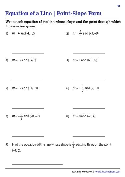 Practice Point Slope Form