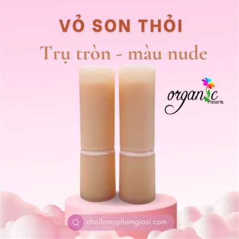 VỎ SON THỎI TRỤ TRÒN CAM NUDE