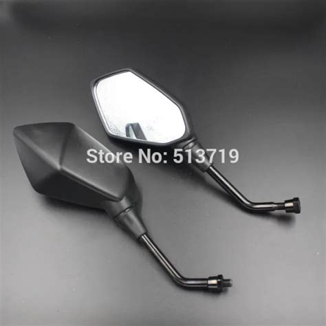 2pcs 1pair Universal Motorcycle Mirrors 10mm Thread Motorbike Angled