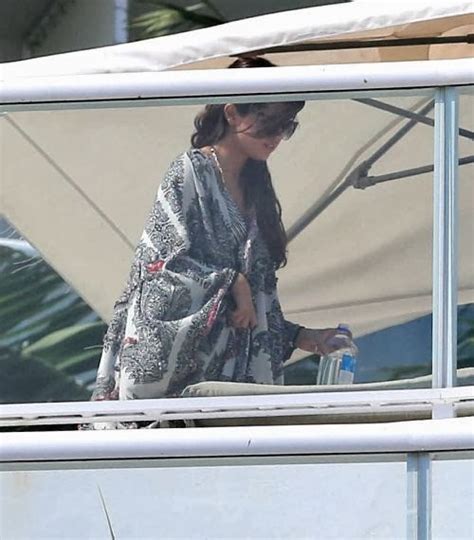 Retro Bikini Selena Gomez Wearing A Zebra Bikini And Tattoo In Miami