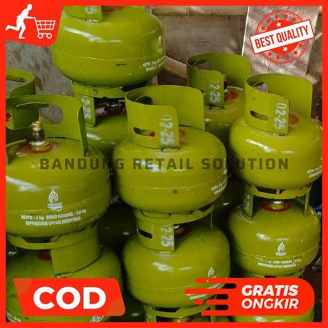 Jual Tabung Gas 3 Kg Isi Segel Elpiji SNI Instant Gojek Bandung Only