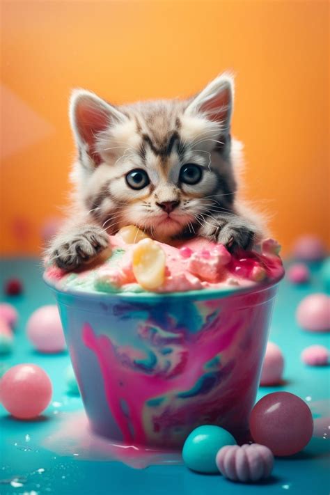 Cat in ice cream in 2023 | Eating ice cream, Eating ice, Ice cream