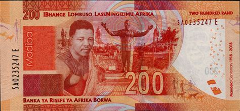 My Currency Collection South African Currency 200 Rand Commemorative