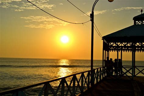 pier  huanchaco peru sunset  chimbote pier huanchaco beach