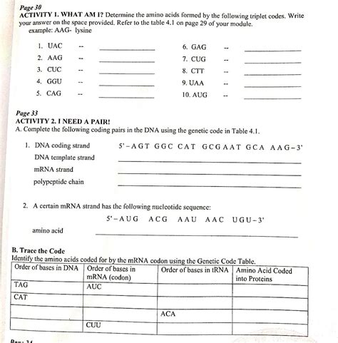 Solved Page 30 ACTIVITY 1. WHAT AM I? Determine the amino | Chegg.com