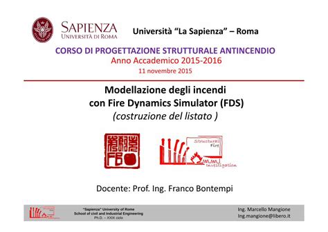 PDF Modellazione Degli Incendi Con Fire Dynamics Simulator FDS