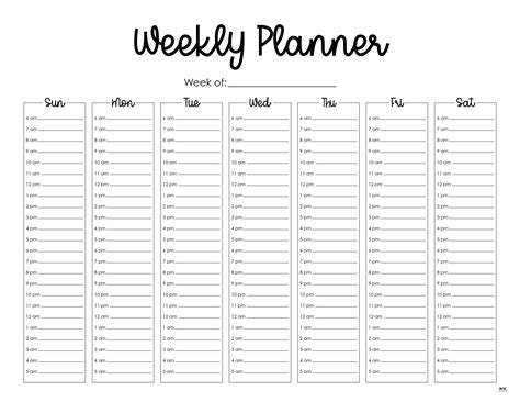 Weekly Planners - 25 FREE Printables - PrintaBulk