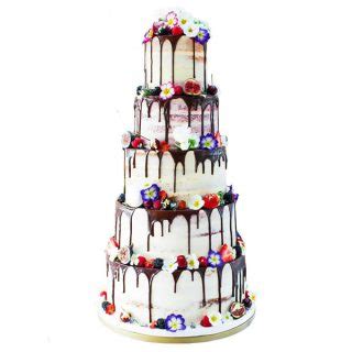 Chocolate Wedding Cake With Naked Theme