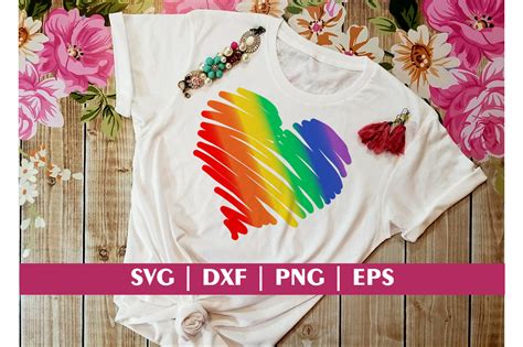 Gay Pride Rainbow Heart Design Graphic By Julimur Creative Fabrica