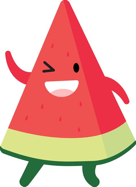 Watermelon Triangle Cartoon Character 20522312 PNG