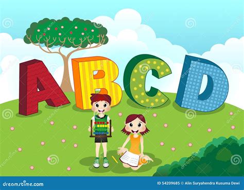 ABCD Alphabet And Children Stock Vector - Image: 54209685