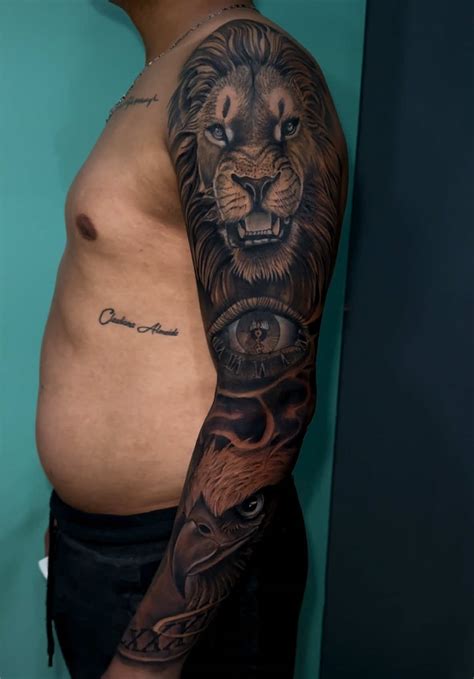 Tatuagem Que Simboliza Força - Tatuagem de Força e Resiliência: Leão e Águia | TikTok