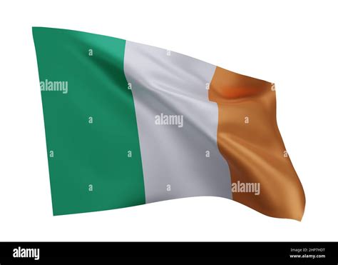 3d illustration flag of Ireland. Irish high resolution flag isolated ...