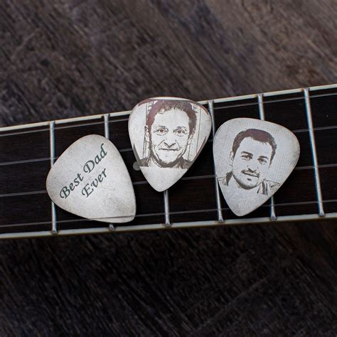 Personalized Guitar Picks, Custom Engraved Photo Guitar Pick, Father's ...