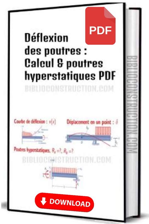 Déflexion des poutres Calcul poutres hyperstatiques PDF Génie