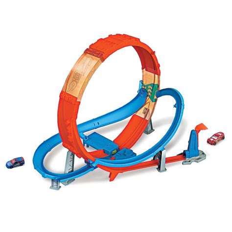 Hot Wheels Massive Loop Mayhem Track Set With 28 In Wide Track Loop Car