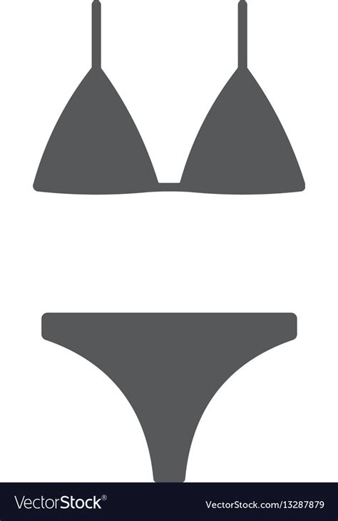 Bikini Icon Flat Design Royalty Free Vector Image
