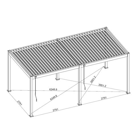 Pergola Autoportante En Alu Blanc Avec Lames Orientable X M Ombrea