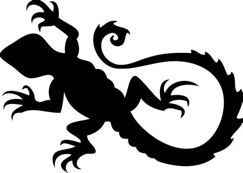 Bearded Dragon Silhouette