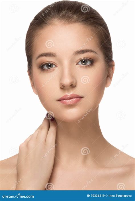 Beautiful Brunette Woman Portrait With Healthy Hair Stock Image Image Of Closeup Attractive