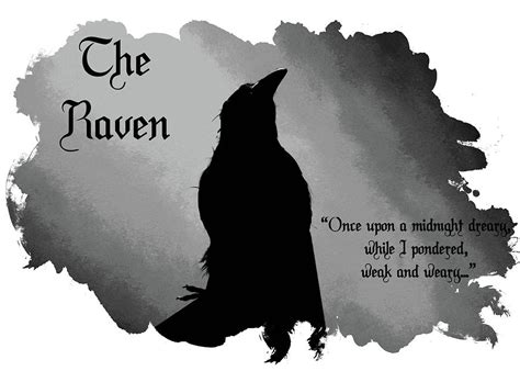 The Raven Edgar Allan Poe Painting By Am Fineartprints Pixels