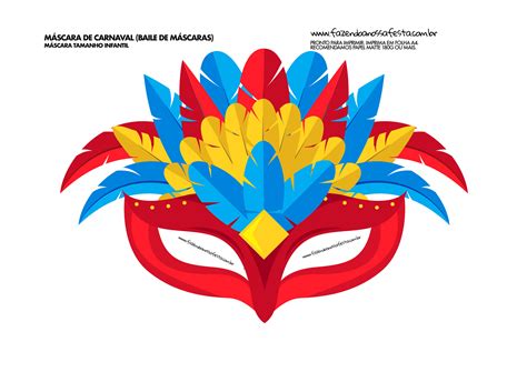 Mascaras De Carnaval Coloridas Para Imprimir - 9