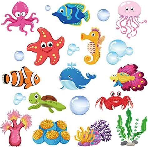 Amazon Pajean 48 Pcs Sea Life Cut Outs Ocean Fish Cutouts