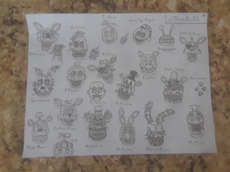 Drew random FNAF Characters - Give me some ideas for drawing : r ...