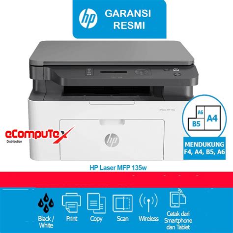 Jual PRINTER HP LASERJET M135W ALL IN ONE WIRELESS / HP LASER JET M ...