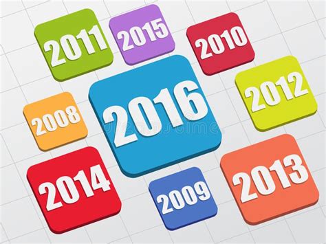 2016 Foi A Quantos Anos Atrás - Ano Novo De 2016 E Anos Anteriores Ilustração Stock - Ilustração de ...