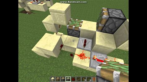 Minecraft Redstone Tutorial 3 Wide 3x3 Piston Door 7x3x10 132