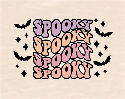 Spooky SVG Halloween Svg Cute Halloween Svg Hot Ghoul Svg Ghost Vibes Svg Retro Ghost Svg