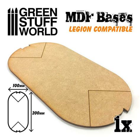 Mdf Bases Oval Pill 100x200mm Legion Ontabletop Store