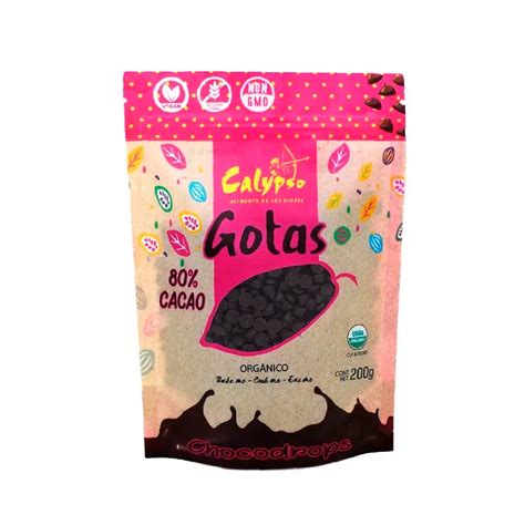 Gotas de Chocolate 80 200gr Bolsa Calypso Nuna Orgánica