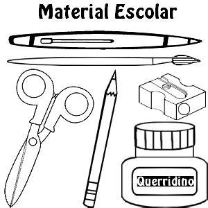 Desenho De Material Escolar Para Imprimir